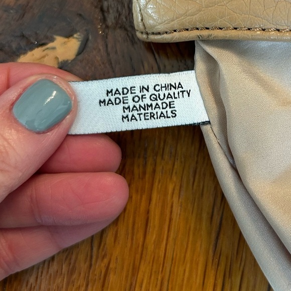 Nine West Textured Faux Leather Crossbody Clutch Mini Bag in Camel Purse - Picture 9 of 9